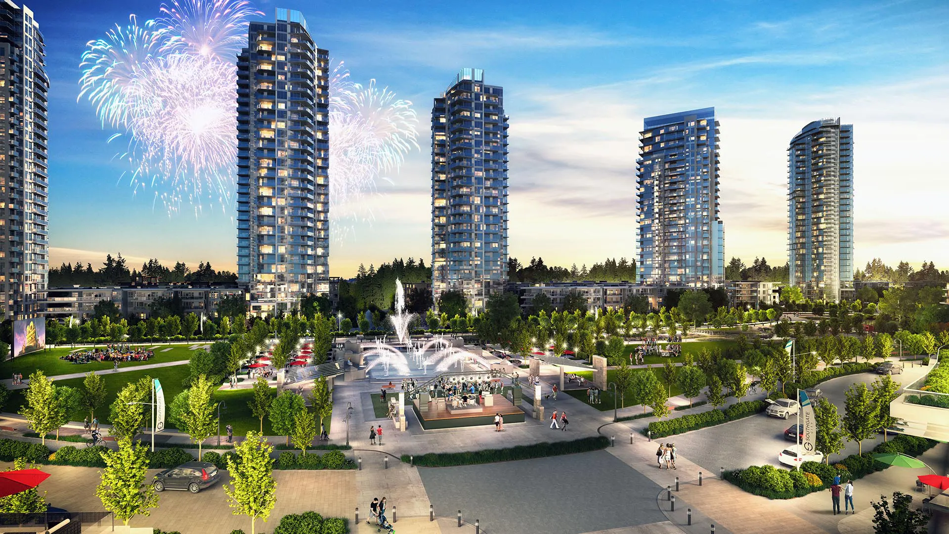 Southgate City at night